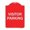 Signmission Designer Series Visitor Parking, Red & White Heavy-Gauge Aluminum Sign, 24" x 18", RW-1824-9740 A-DES-RW-1824-9740 - alternate 1